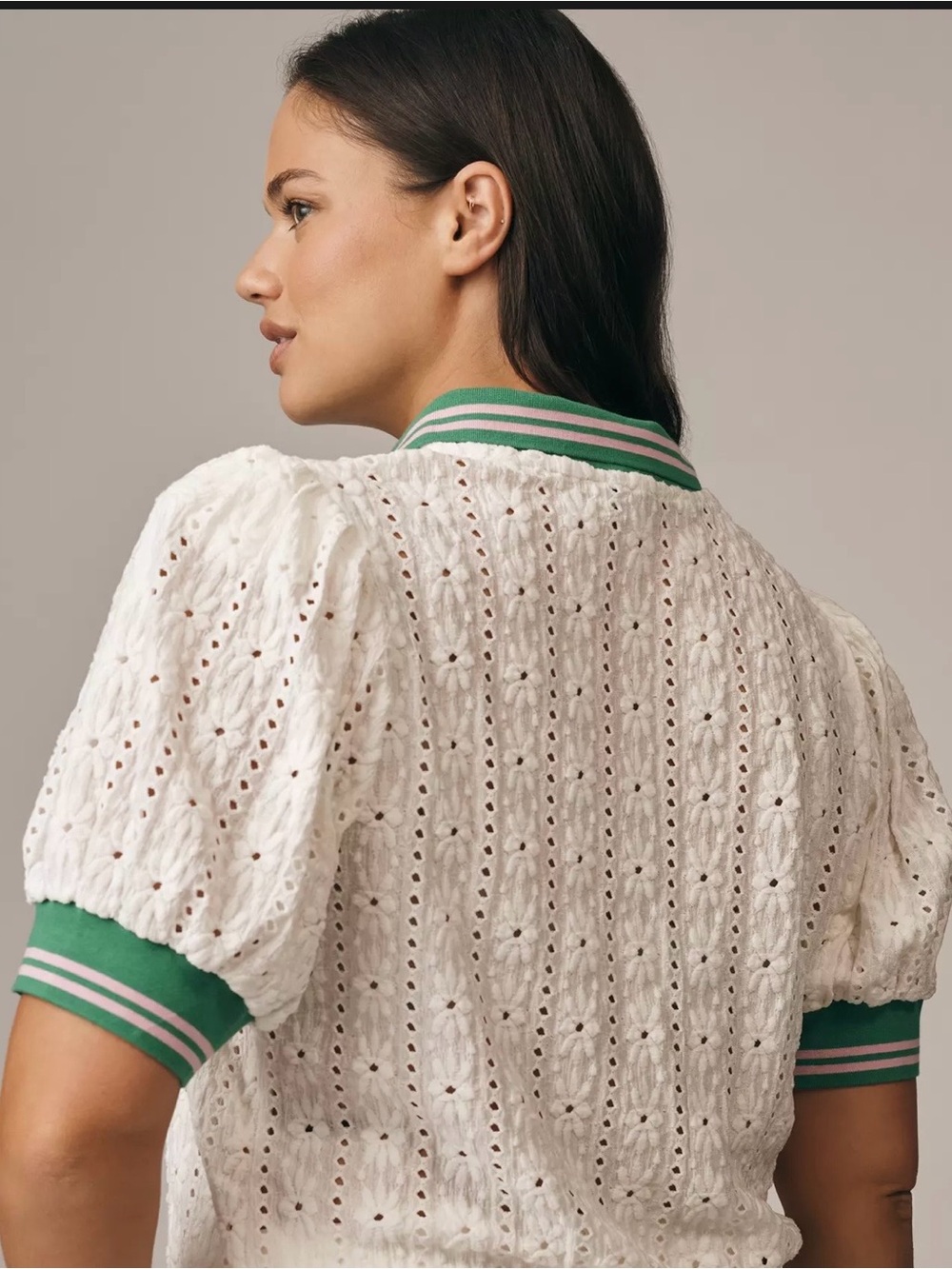 Anthropologie Lace Polo Style Top | NWT - Picture 15 of 16